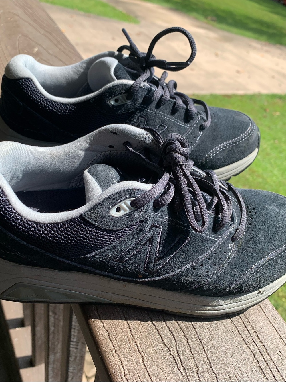 New Balance Black and Gray Women's Suede Sneakers